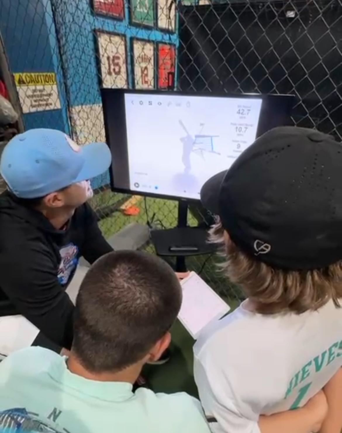Baseball athlete working on hitting at All Star Training Center