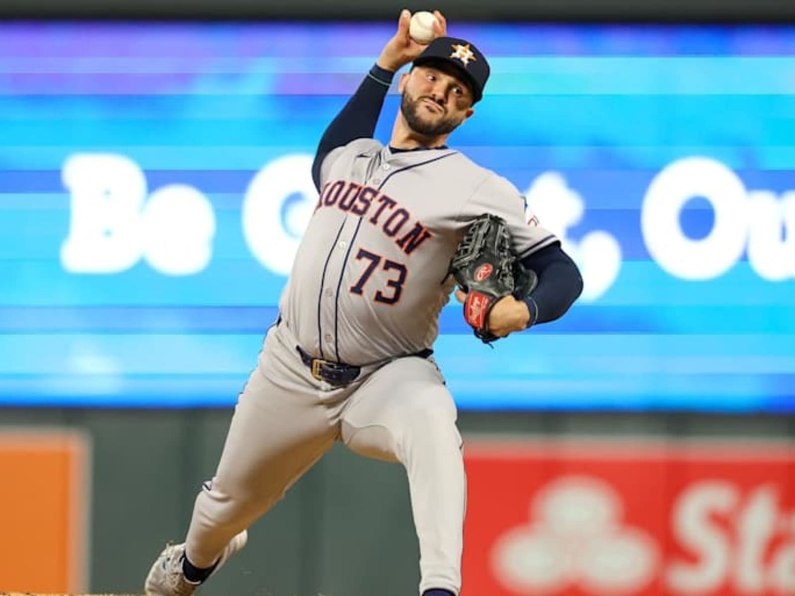 Luis Contreras pitching for the Houston Astros